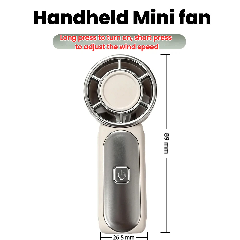 Mini Fan Handheld Portable Outdoor Small Fan 5-speed Adjust Ultra Mini Fan Type-C Rechargeable Home Office Summer Cooling Fans image 6