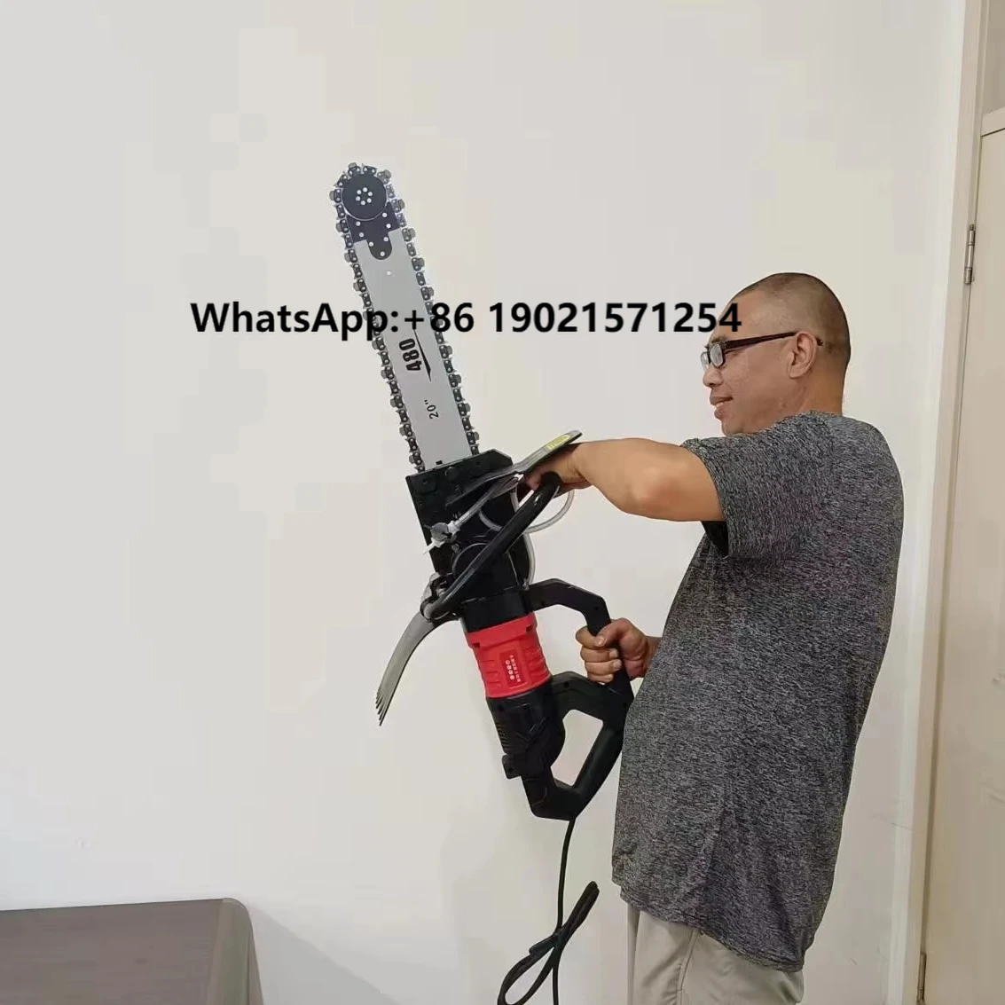 

6000W High Power Brushless Motor Chain Saw Cutter Concrete Saw Cutting Machine Wall Cuter Saw
