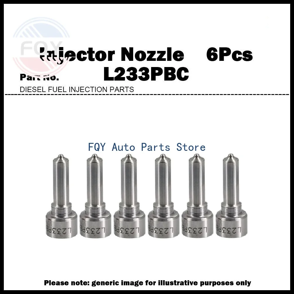 6X For Hyundai HD160 HD170 HD250 12.3D D6CB 33800-84410 High Quality Injector Nozzle L233PBC