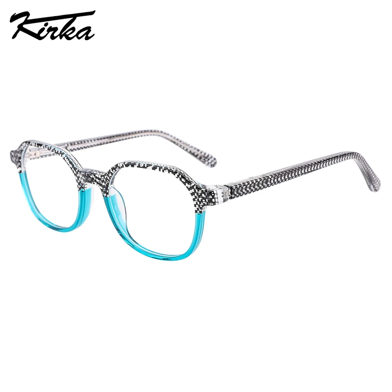 Kirka Optical Children Glasses Frame Kids Glasses Acetate Unisex Tortoise Pattern Separate Color Frames Child Eyeglasses WK3041