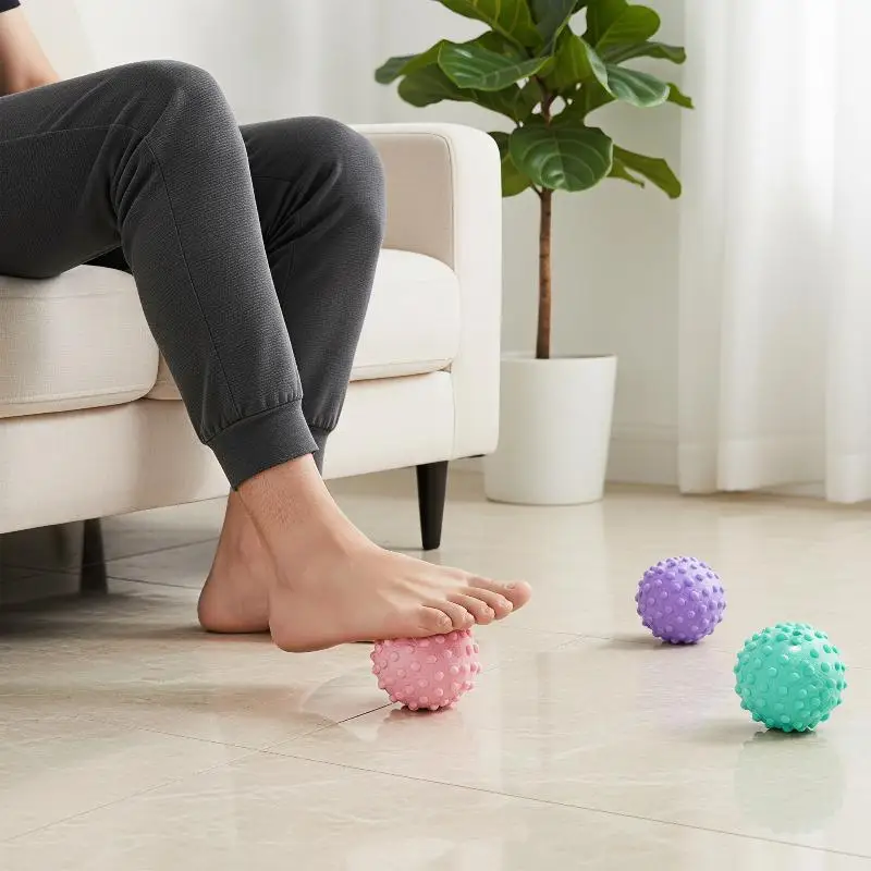 Langlebiger Massageball mit erhöhten Punkten, Myofasziales Entspannungswerkzeug zur Linderung von Schmerzen in Taille, Rücken und Fuß, für Fitness und Yoga – Detail 3