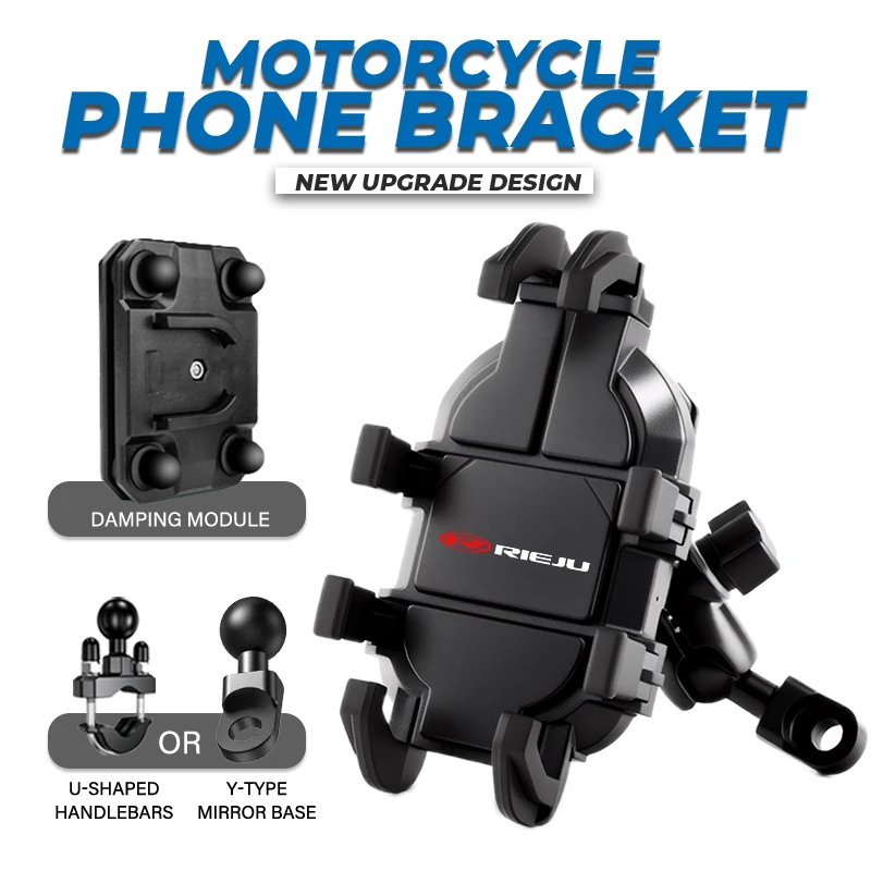 

Phone Holder 360° Rotatable Riding Motorcycle Stand Bracket Non-slip For RIEJU tango 50cc rs2 matrix 125 307 Aventura mrt