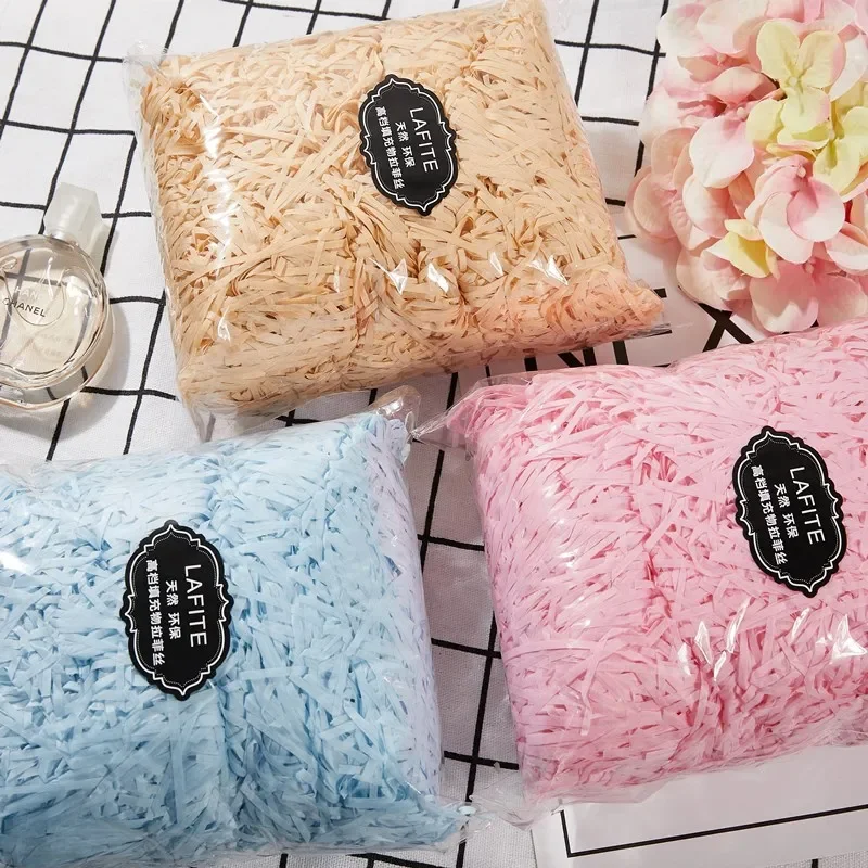 100g Color DIY Paper Shredded Crinkle Paper Raffia Confetti Paper Wedding Christmas Gift Box Filling Material Tissue Filler Deco