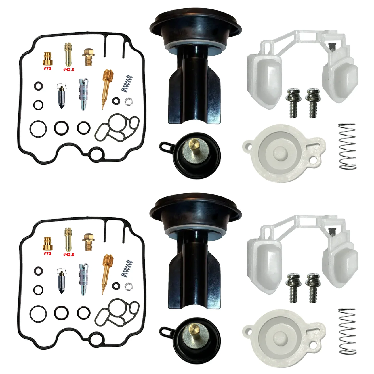 DUCATI MONSTER 400 Carburetor Repair Kit 1995 1996 1997 Float Aircut Valve Plunger Diaphragm Rebuild Parts