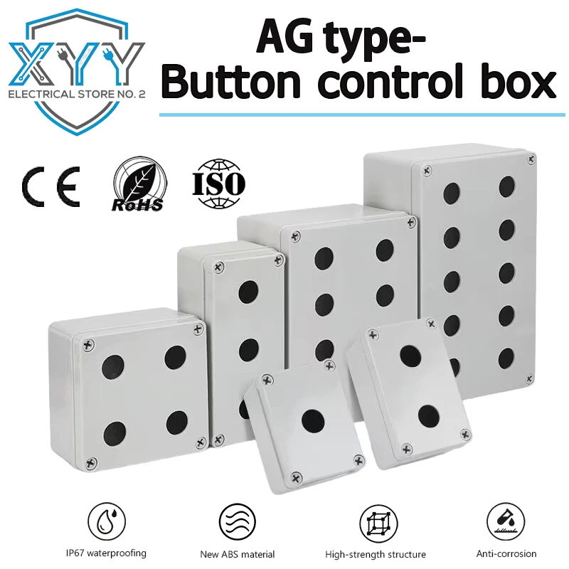 The AG Type Waterproof Button Box Switch Control Box Has a Hole Diameter of 22mm and Can Be Equipped with Industrial Switch Indi