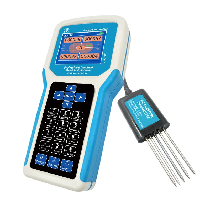 Portable Real Time Display Data JXCT Soil Data Reader analyzer with Soil 7in1 sensor npk meter