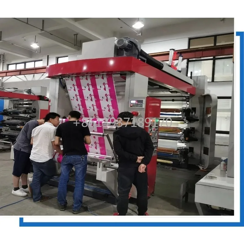 6 Colour Plastic Drum Roll Flexible Printing Press Machine