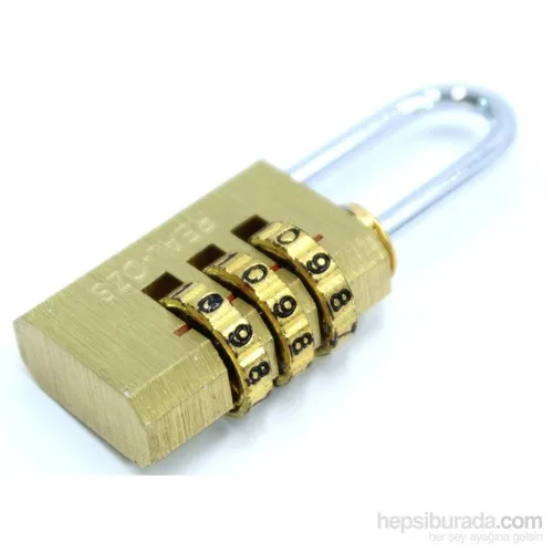 MasterCare Martech Brass 3 Combination Padlock 427039