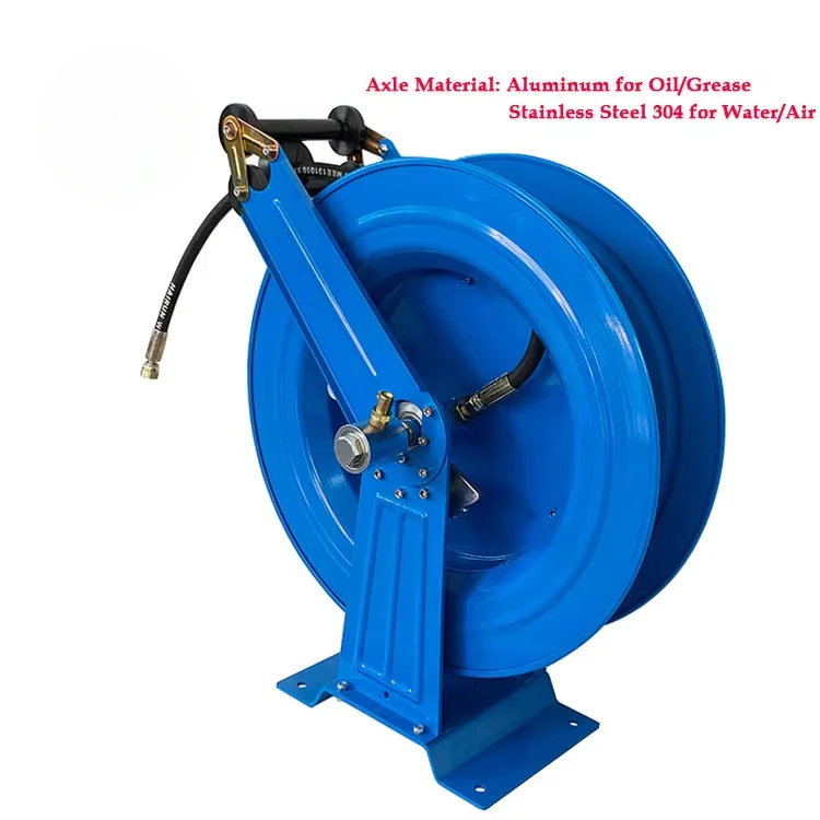 200 بار الثقيلة 1/2 بوصة 20 متر الصناعية الصف التلقائي قابل للسحب جدار جبل الربيع الترجيع النفط خرطوم المياه بكرة