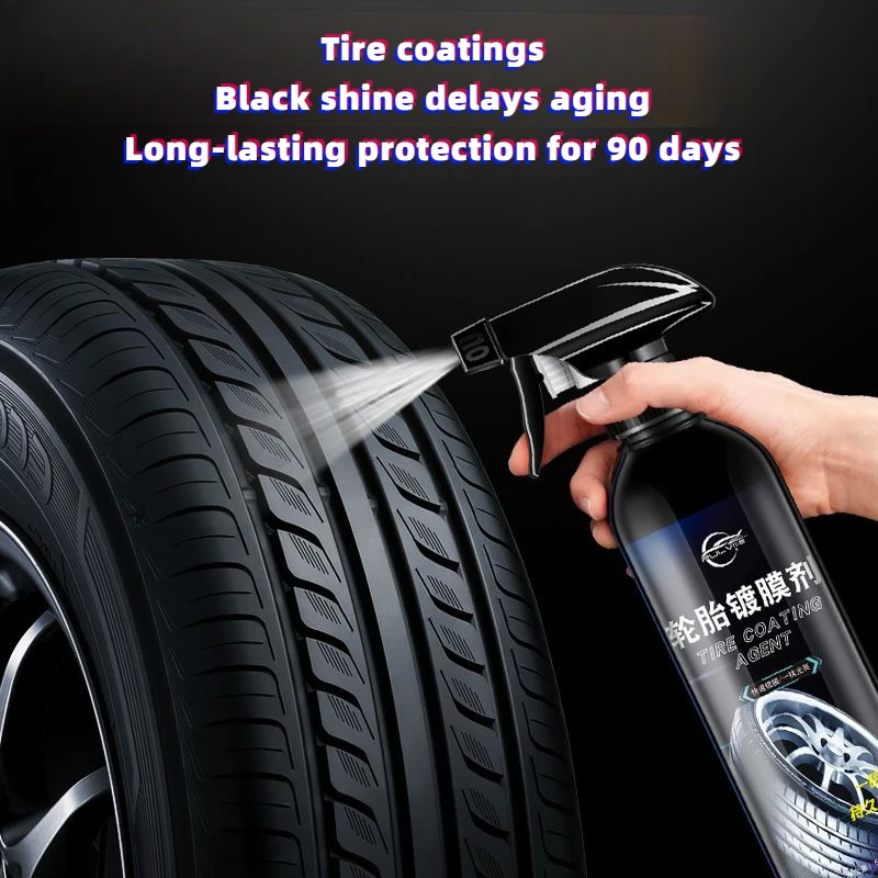 

500ML tire coating agent, tire wax, brightener, tire maintenance, polishing, anti-aging, long-lasting blackening, water displace