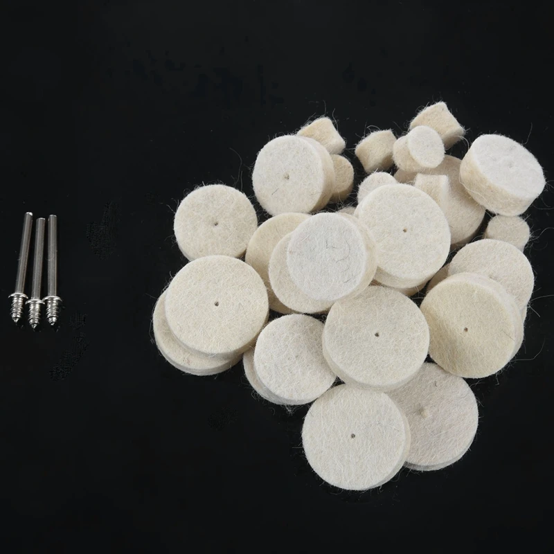 132Pcs Soft Felt Polishing Buffing Wheel Mixed Accessory For Rotary Tool Promotion