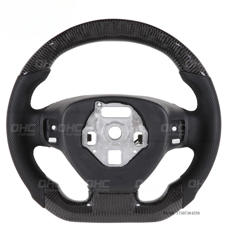 LED carbon fiber car steering wheel with devil horns, suitable for Chevrolet Corvette C7