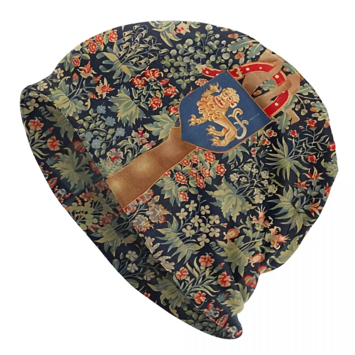 ANTIQUE MILLEFLEURS Men's Beanies Printed Chemotherapy Pile Outdoor Turban Breathable