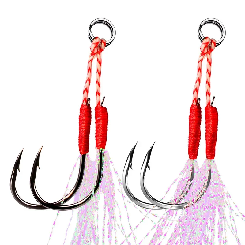 

Assist Hook Jig 10 Sets of Hooks Head Double Hook Rope Fly Hook Fishing Gear Sea Fishing Accessories Anzuelos De Pesca 어시스트훅