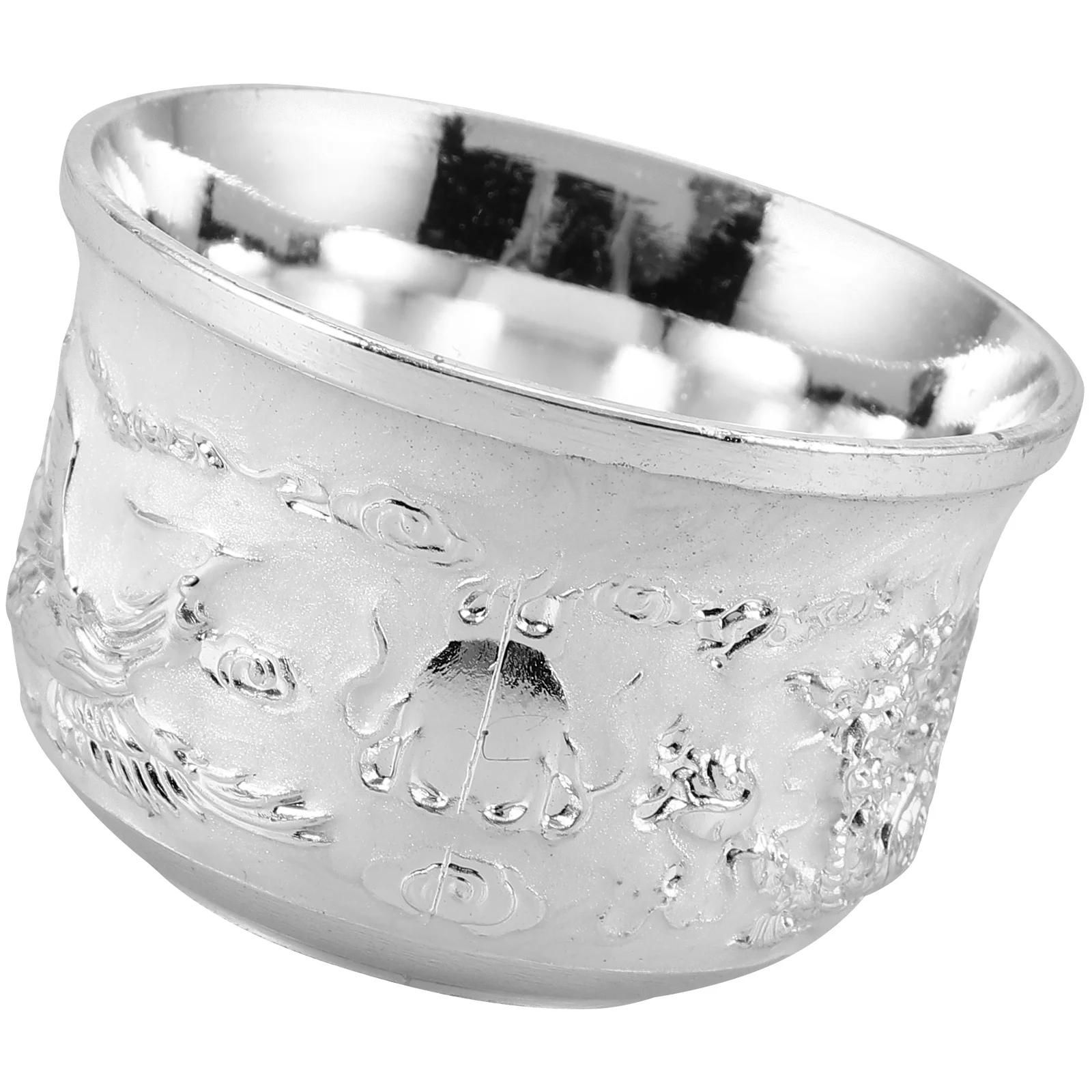 

Retro Chinese Style Tea Cup Zinc Alloy Wine Mug for Social Drinking Experience Unique Design Stable on Desktop