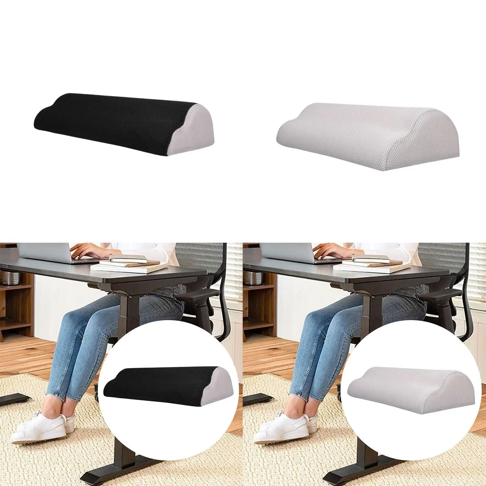 مسند للقدمين تحت المكتب في العمل، غطاء قابل للإزالة، ملحقات مكتبية محمولة للرجال والنساء، وسادة مريحة للساق للمكاتب المنزلية