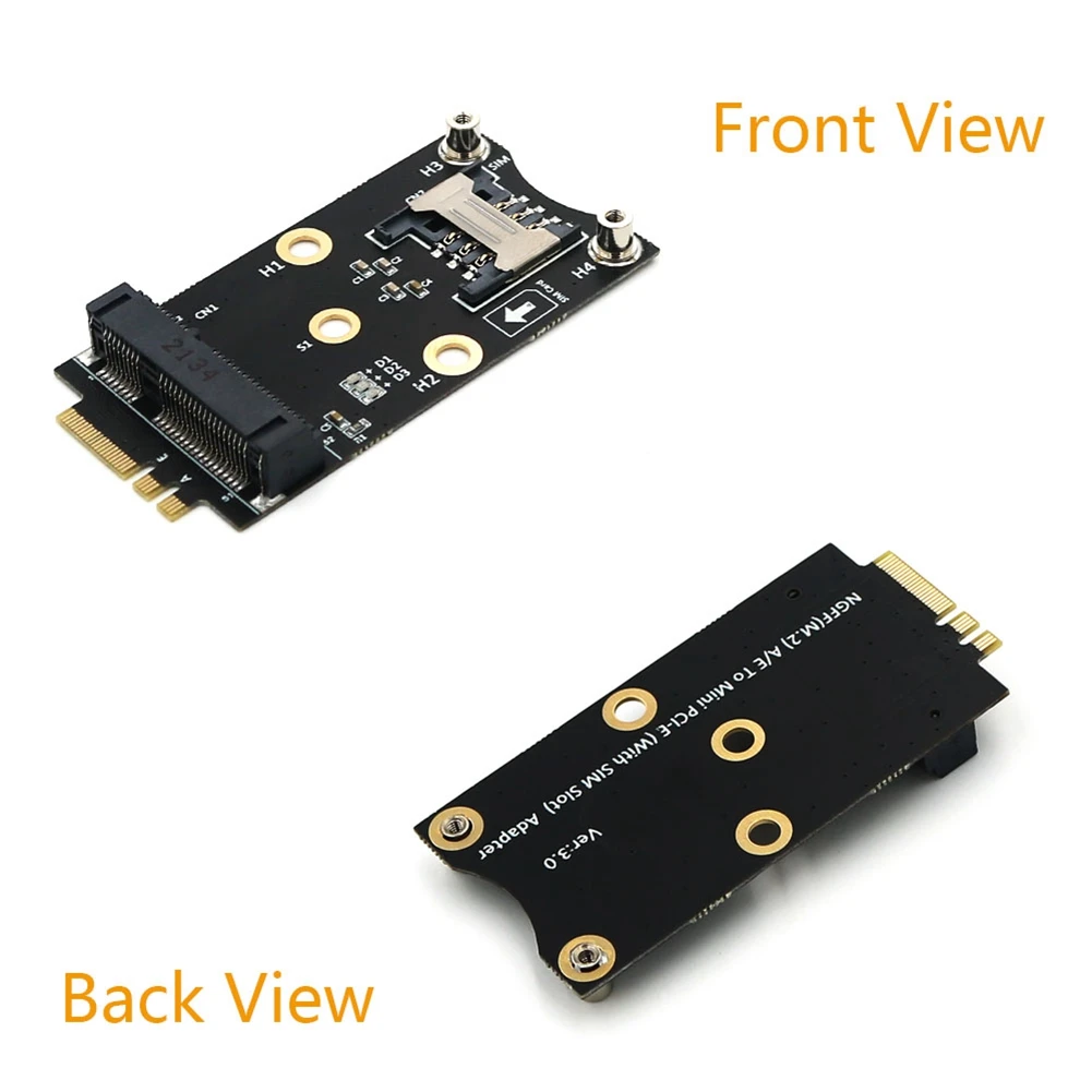 M.2 adaptador wi-fi mini placa de rede sem fio pcie para m2 ngff chave a + e wifi cartão raiser com slot para cartão sim