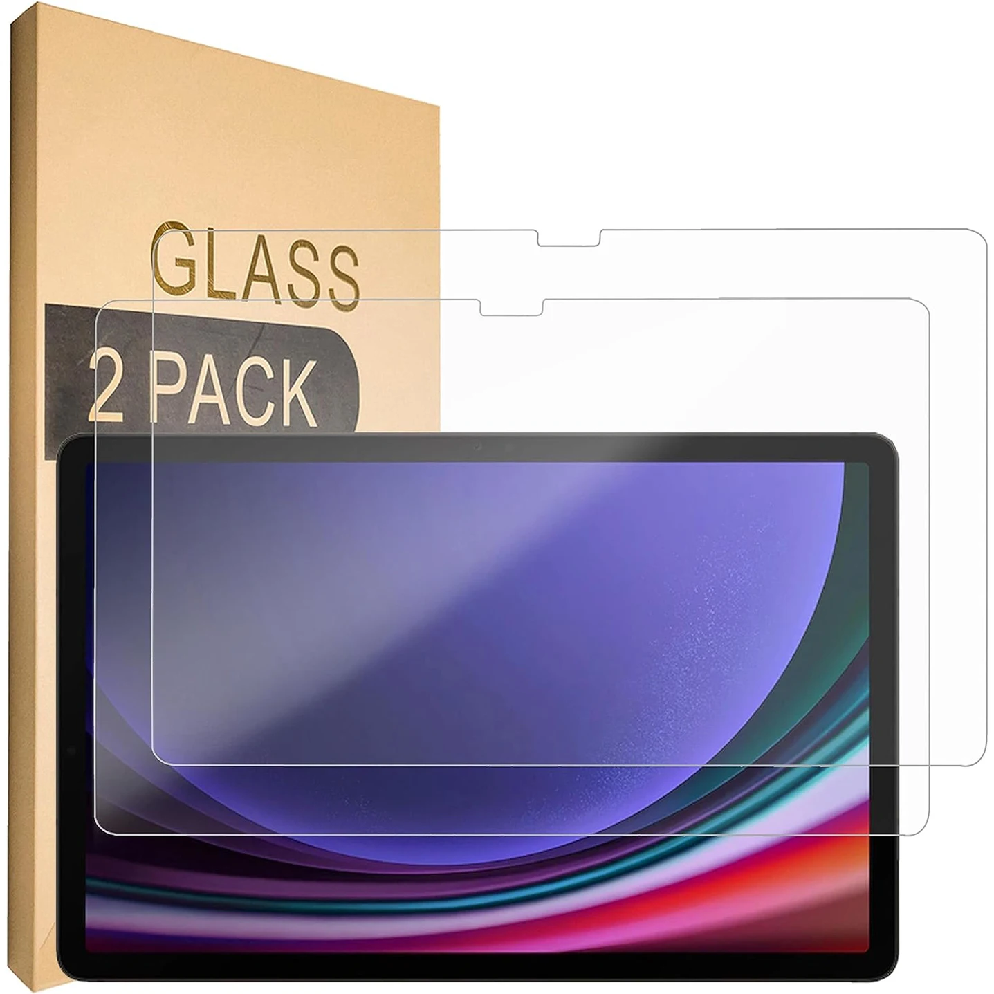 

2 шт., закаленное стекло 9H для Samsung Galaxy Tab S7 S8 S9 FE Plus 12,4 дюйма S7 FE, прозрачная защитная пленка для экрана, защитная пленка от царапин