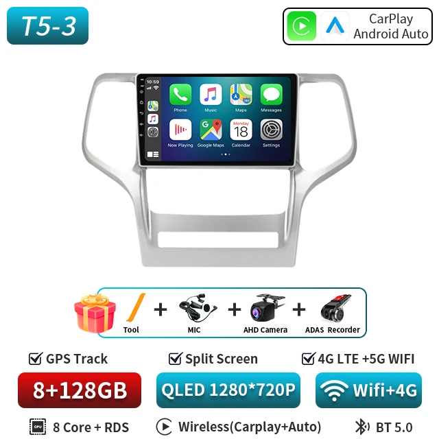 ジープ グランドチェロキー WK2 2008-2013用 Android 16 ワイヤレス