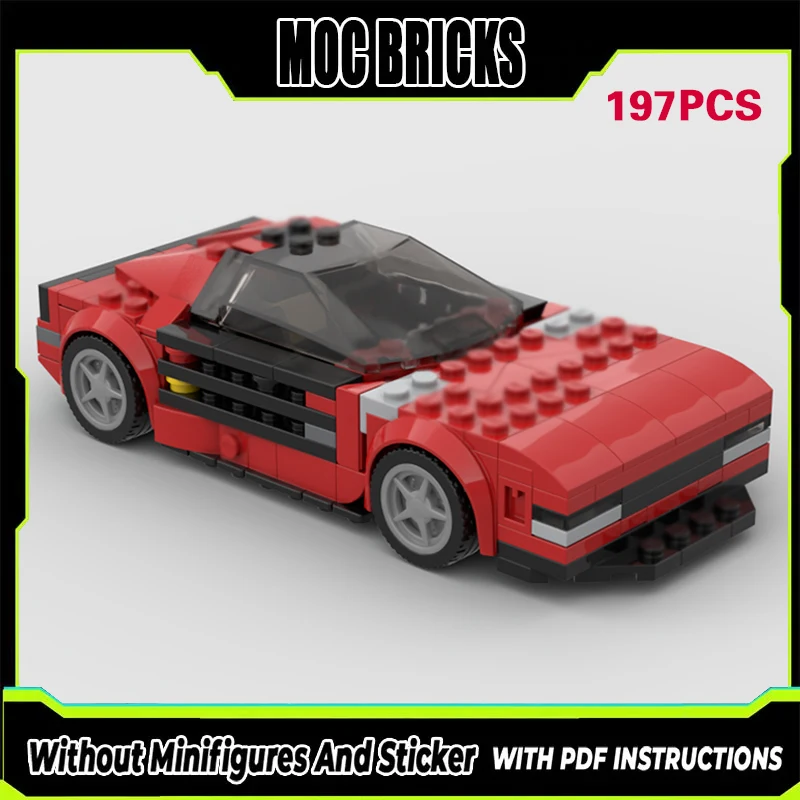 

Speed Racing Car Model MOC Building Bricks Red Top Tier Sports Car Modular Technology Gifts Holiday Assemble Children Toys Suit