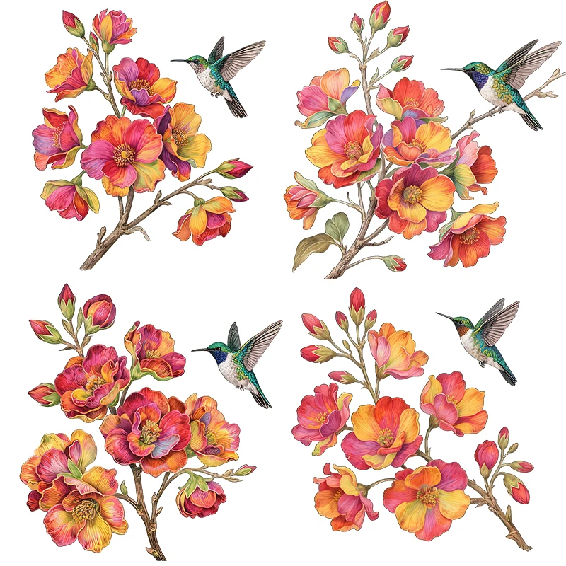 Three Ratels CFN88 Beautiful Flower Art Wall Decals for Home Decor Computer decals Car Stickers