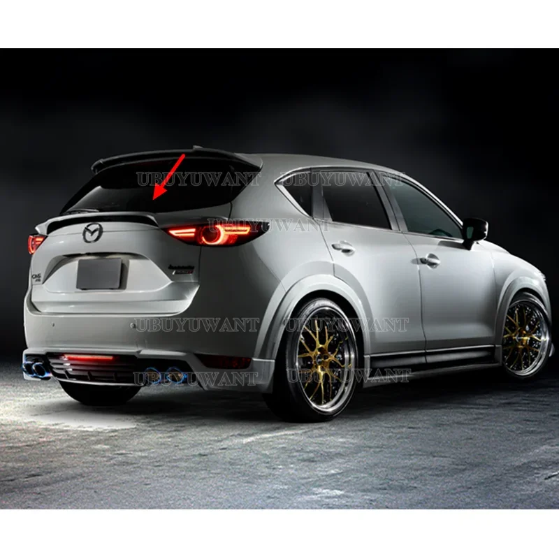 For Mazda CX-5 CX5 2017 2018 2019 2020 2021 Rear Middle Boot Spoiler Car Trunk Lip Wing Cap Tuning view 3