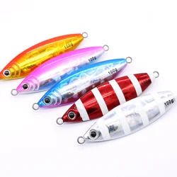 CASTFUN CRADLE Slow Pitch Jigging Lure 60g 80g 100g Slow Fall Metal Jig Luminous Saltwater Fish jig Lure
