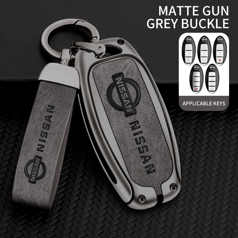 

Zinc Alloy Leather Car Key Cover Case Nissan Qashqai Juke X-Trail Patrol Note Leaf Altima Maxima Murano Tiida Teana Rogue Sentra