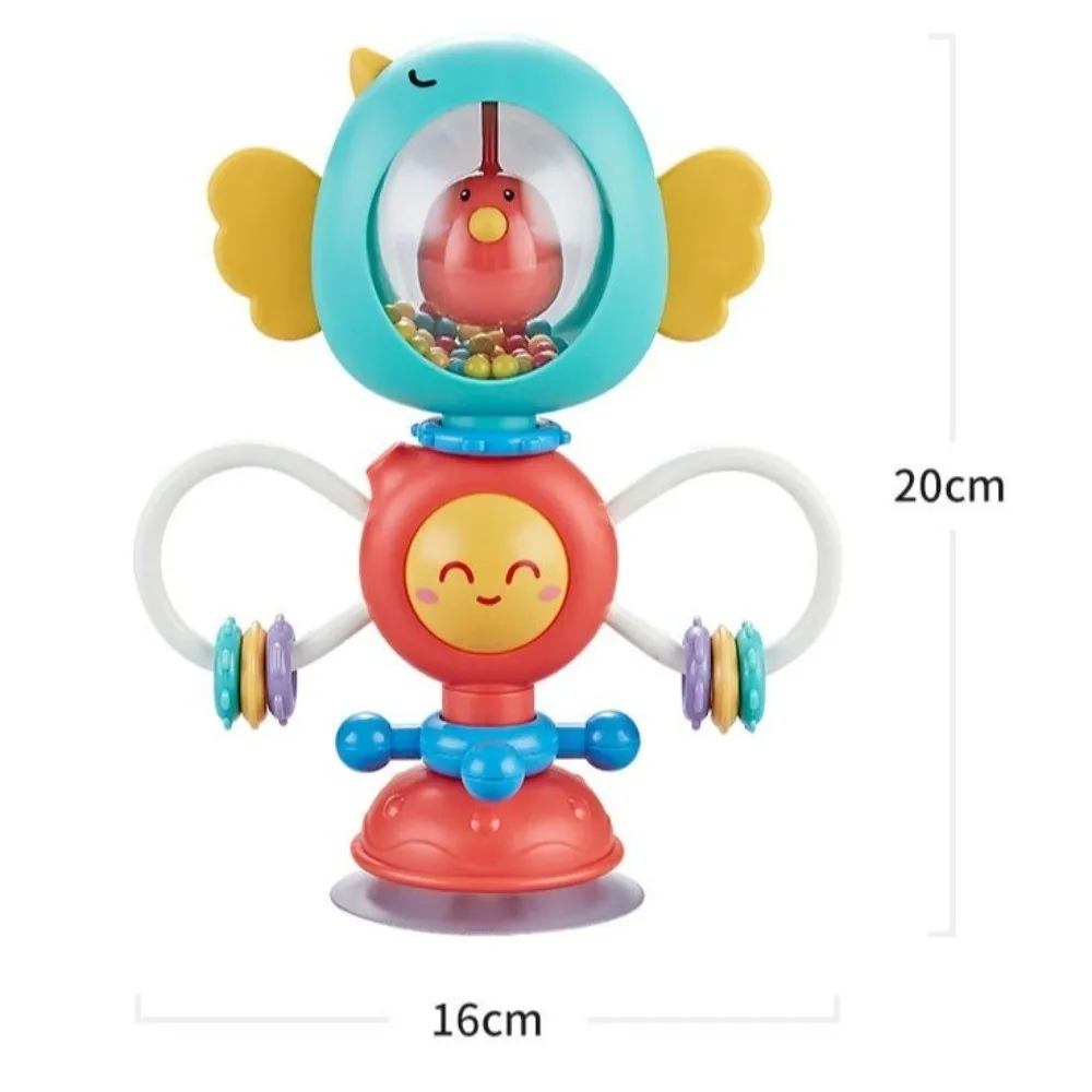 Base à ventouse, Spinner à ventouse, caractéristiques sensorielles, conception rotative, jouets pour bébé, hochet, son, chaise haute, jouets pour bébé de 6 à 12 mois