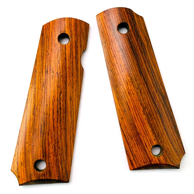 1pair Natural Red Wood Material Grip Handle Patches Replacement for 1911 Models Scales DIY Make Accessories Parts Decor Slabs