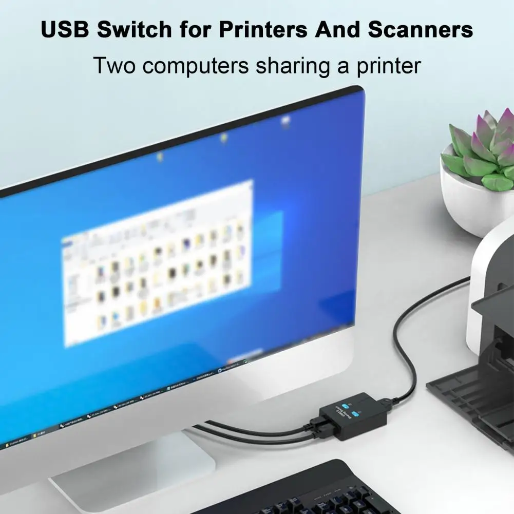 Printer Sharer Usb 2.0 Switch Usb Switch for Printers Scanners High Speed Usb Kvm Switcher for Computer Sharing with for Easy