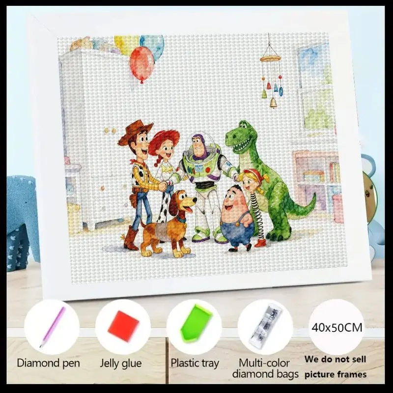 

1 шт. Disney Pixar Toy Story Full Drill Набор для алмазной живописи Вуди Базз Лайтер Мультфильм Искусство DIY для взрослых Домашний декор и подарок фанату