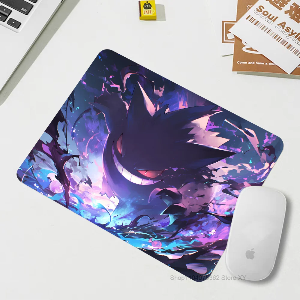 Anime P-Pokemon G-Gengar Mousepad Small LockEdge Mouse Pad For Gamers Computer Desk Pad Rectangular Anti-slip Rubber