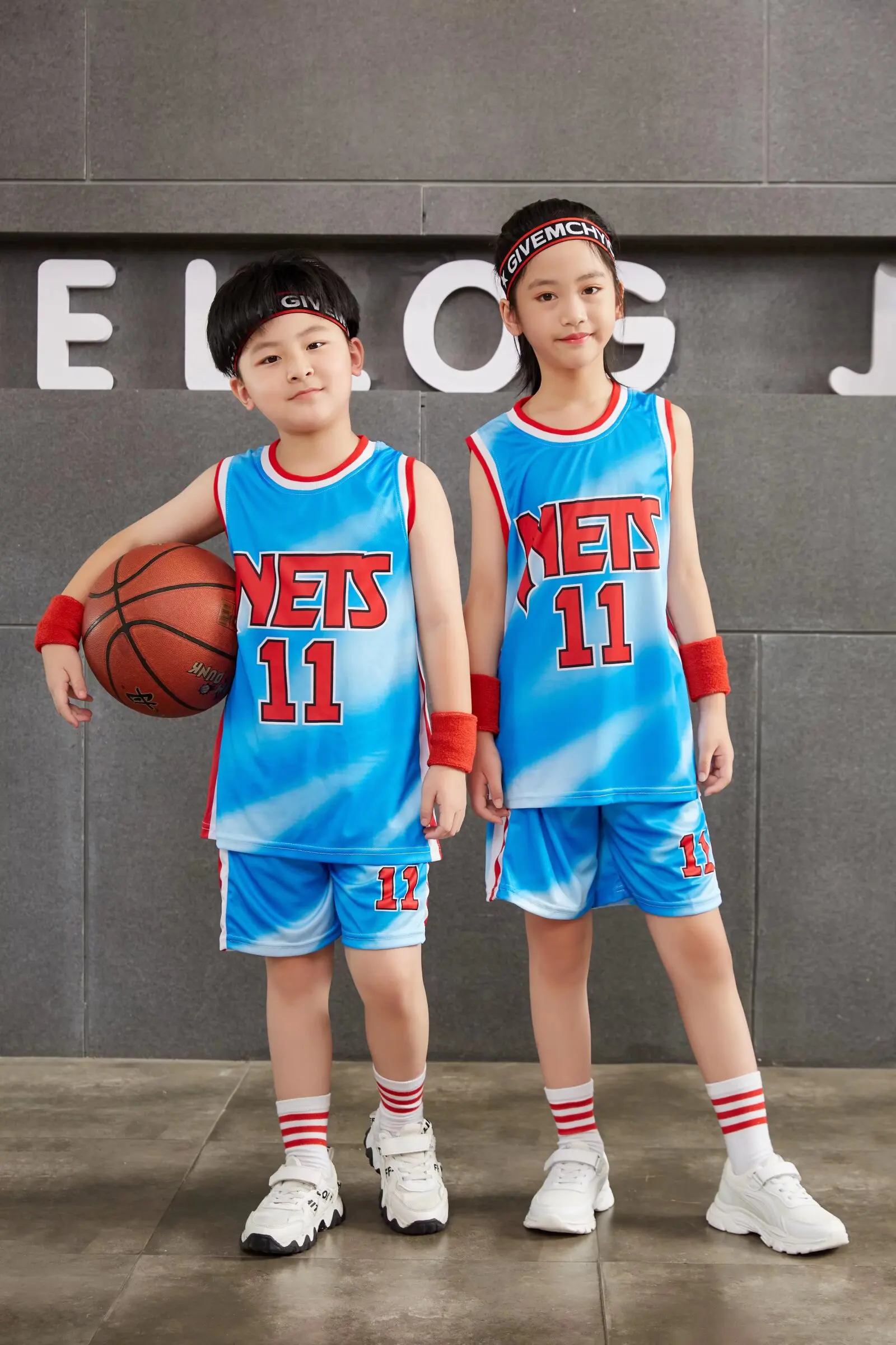 Children's clothing suitLan Wang 11boy girl Basketball Jerseys  set primary school jersey  game team uniform training vest