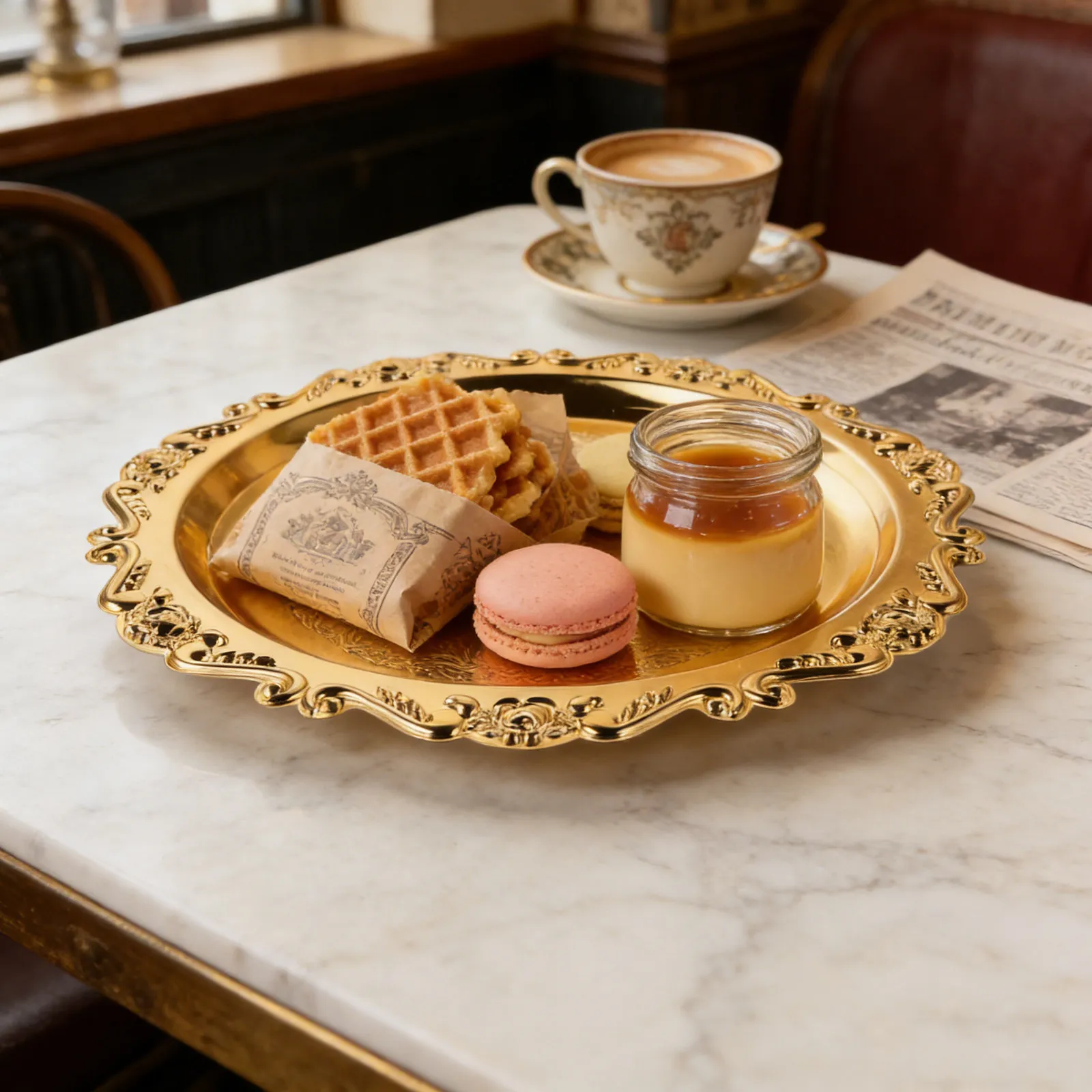 

Винтажный керамический поднос для чашек, декоративная тарелка в ретро-стиле для дома, кухни, кофейного столика, классические аксессуары для чайного сервиза