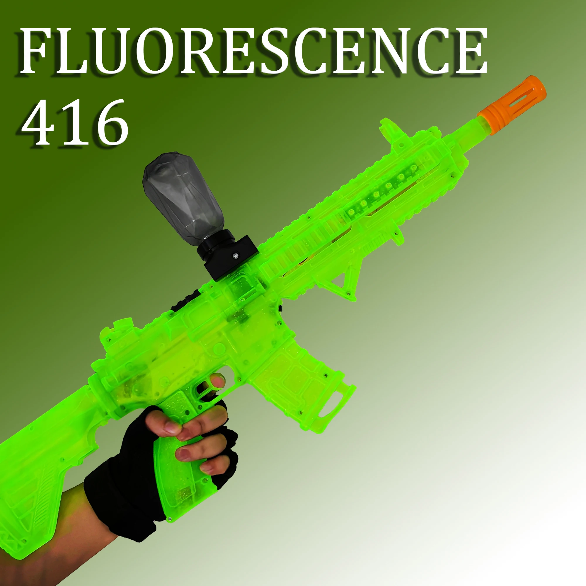 Ulepszony fluorescencyjny pistolet zabawkowy z automatycznym trybem ładowania – idealny wybór na prezent na Boże Narodzenie i Halloween.