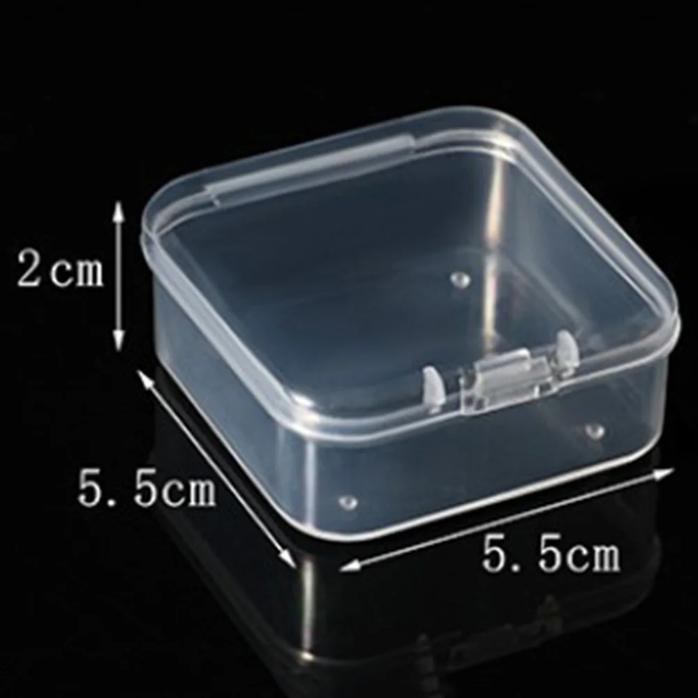 Mini Plastic Box Rectangular Box Translucent Box Packing Box Storage Box Dustproof Solid Strong Jewelry Storage Case Container