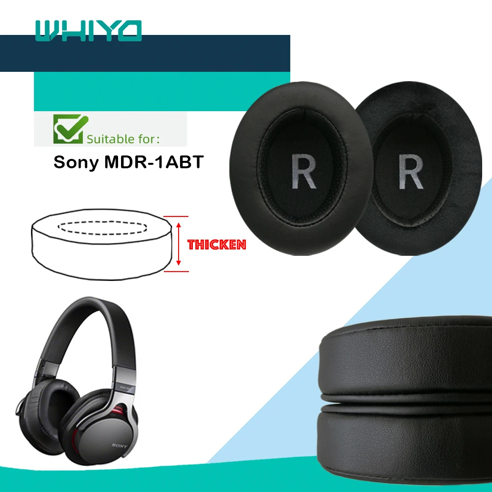 

Whiyo Сменные амбушюры для наушников Sony MDR-1ABT, бархатные подушечки для ушей