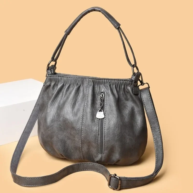 Premium Designer Casual Diaper Bag Women Luxury Leather Tote Large Capacity Elegant Crossbody Handbag For Shopping Spree