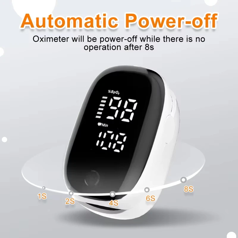 Oxímetro portátil para ponta do dedo, medidor de frequência cardíaca, pulso, saturação de oxigênio no sangue, tela OLED, tubo digital, monitor prático