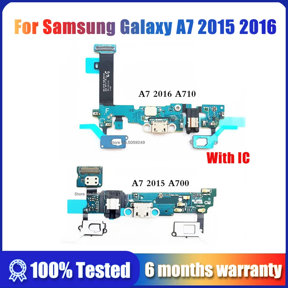 

New Charging Connector For Samsung galaxy A7 2015 2016 A700F A710F Charger USB Dock Port Flex Cable Replacement Parts For A7