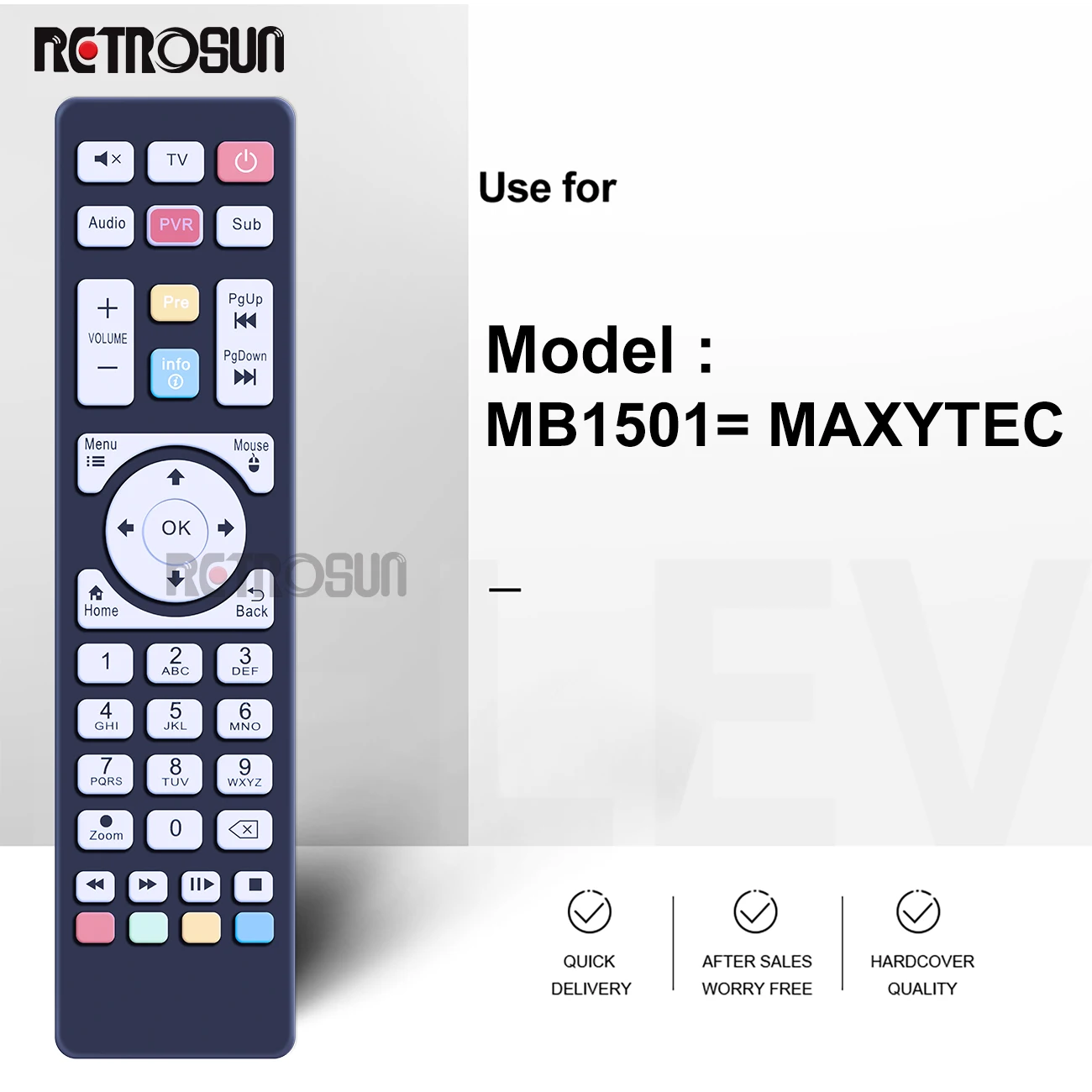 Remote Control for Maxytec Infinity PRO 8K IPTV Receiver PVR Android 7.1 5G Wif Stream Xtream