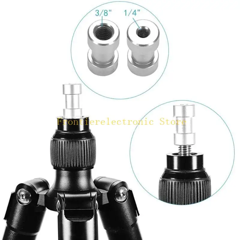 G8DB Metal Threaded Adapter 1/4 or 3/8 In Double Male Screw Adapter for Tripod Camera