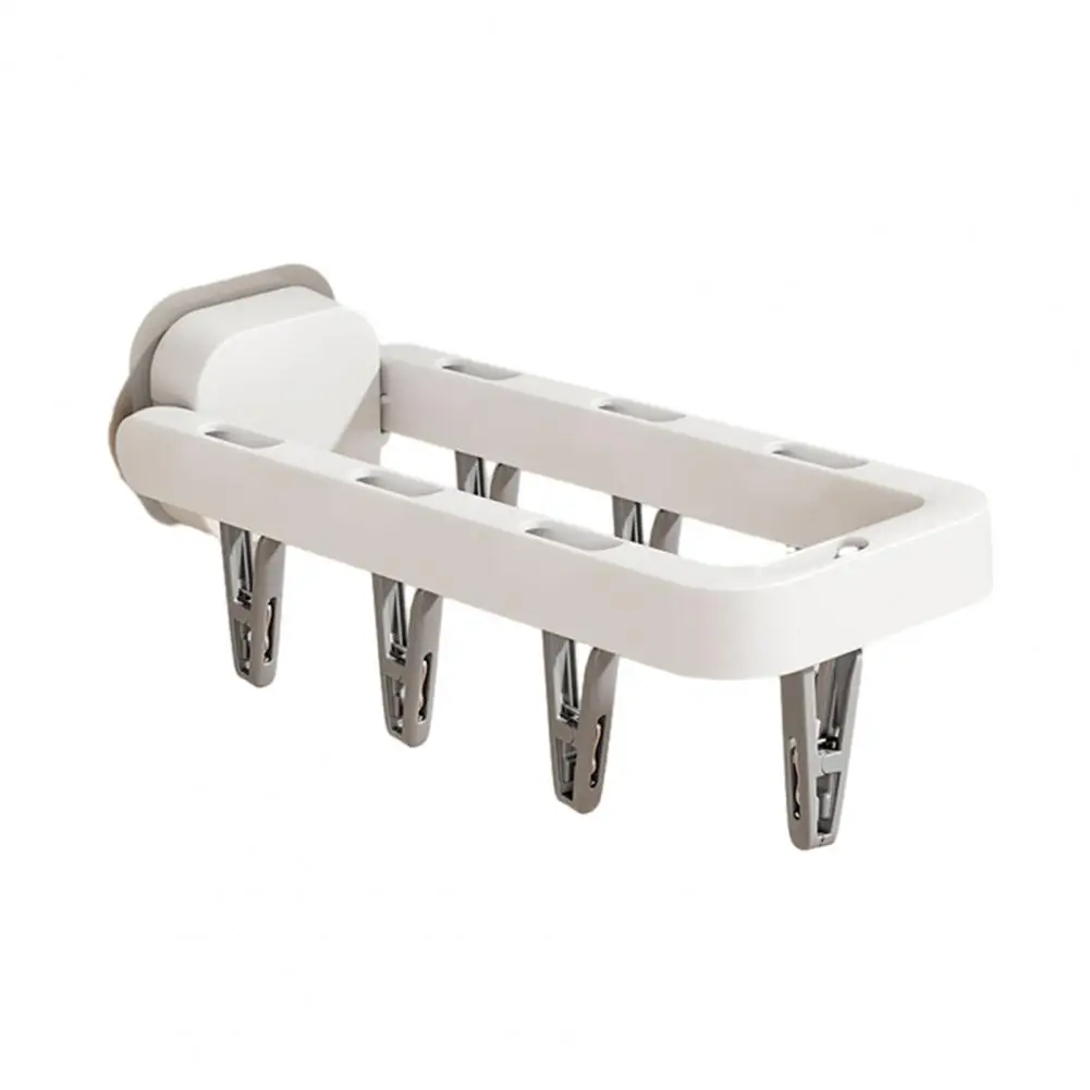 

Foldable Multi-clip Drying Rack Suction Cup Sock Hanger Space Saving Travel Clothes Organizer for Socks Undergarments Towels