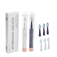 Smart Sonic Electric Toothbrush Rechargeable Adult 5-gear Mode with 4pcs Replacement Brush Heads IPX7 Waterproof, 2mins Timer