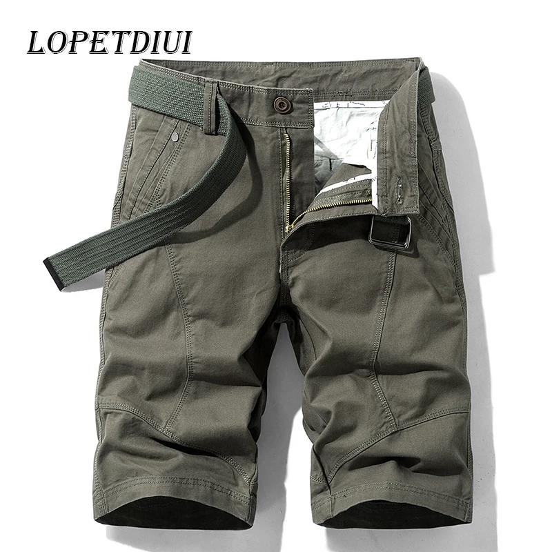 Men Cargo Shorts 2023 New Summer Breathable Perspire Casual Cargo Shorts Men Multiple Pockets Beach Sports Cargo Shorts Men