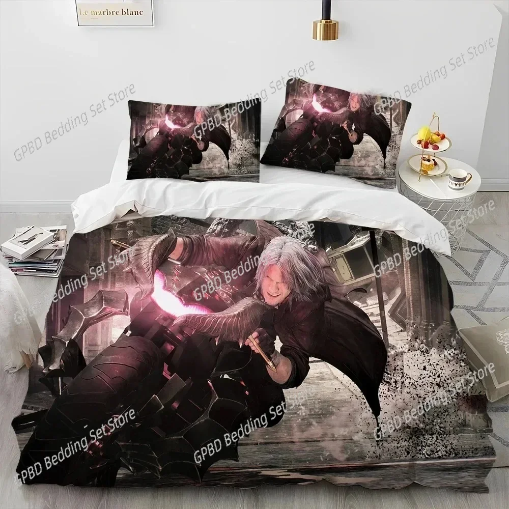 Game D-Devil May Cry DMC Bedding Set Single Twin Double Queen King Cal King Size Bed Linen Set