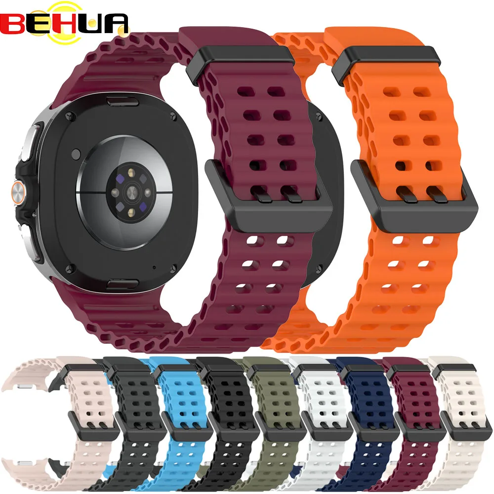 

Силиконовый ремешок для часов BEHUA для Samsung Galaxy Watch 8/Watch8 Classic/Ultra 2, ремешок для часов, спортивный браслет, аксессуары
