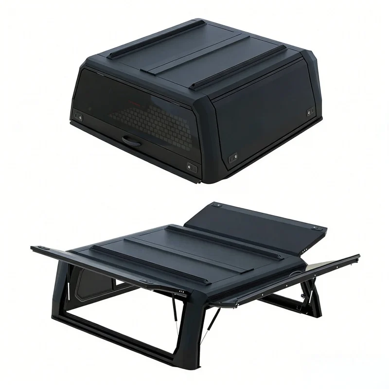 High Quality Waterproof Locking Roll Up Tonneau Canopy Pickup High Bed Cover Truck Topper Fit Vigo