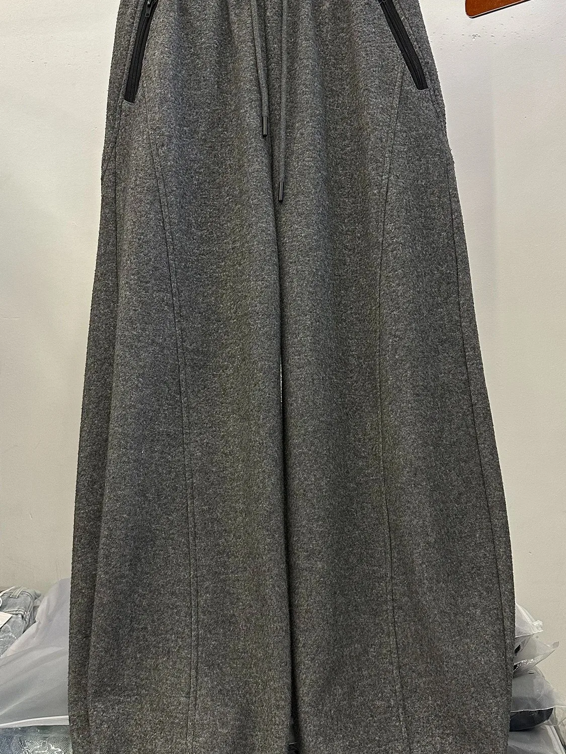 

High Waist Thiened Fce Straight Leg Pants Casual Color Blo Winter Women's Premium Feel Casual Trousers